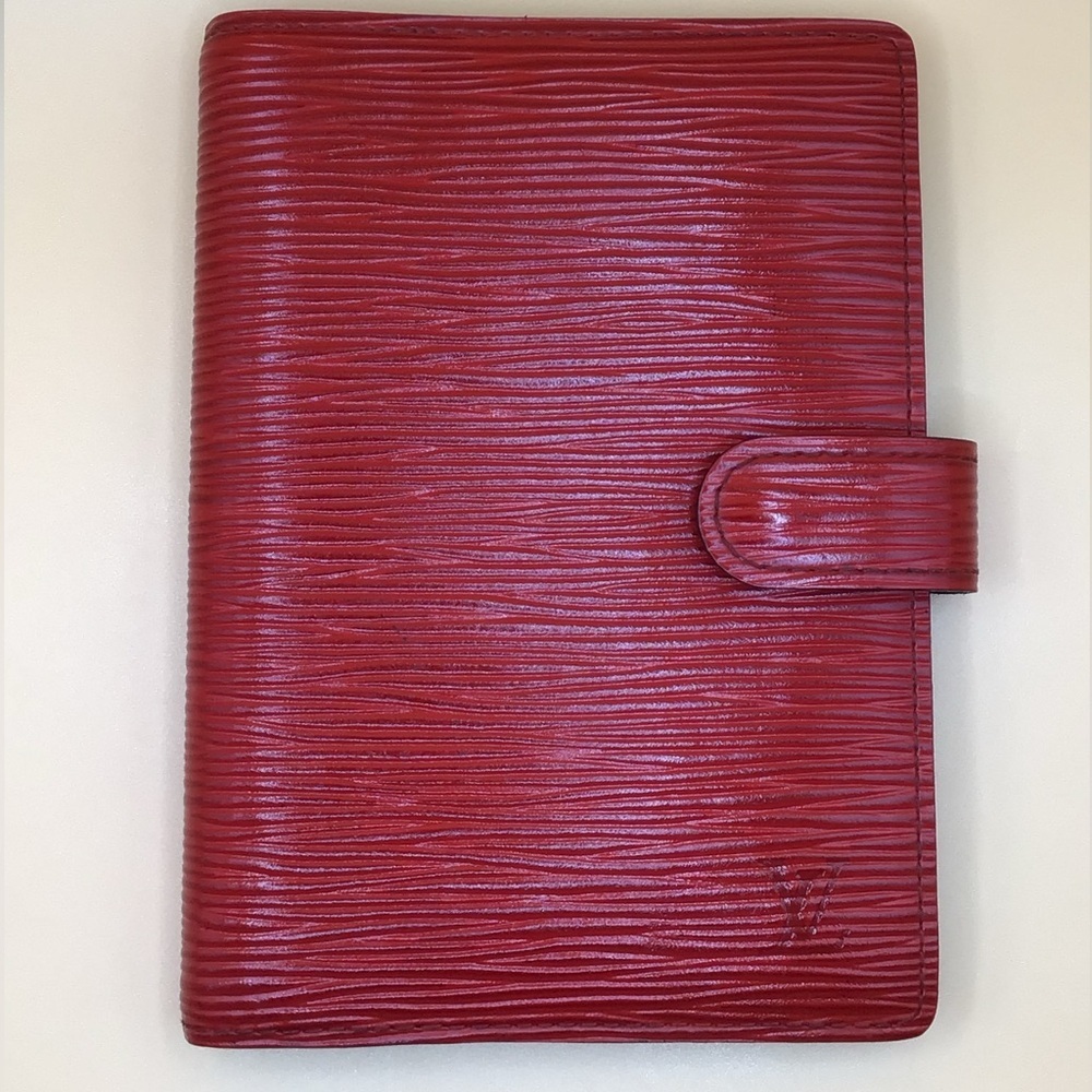 Louis Vuitton Red Epi Leather PM Agenda Excellent Condition